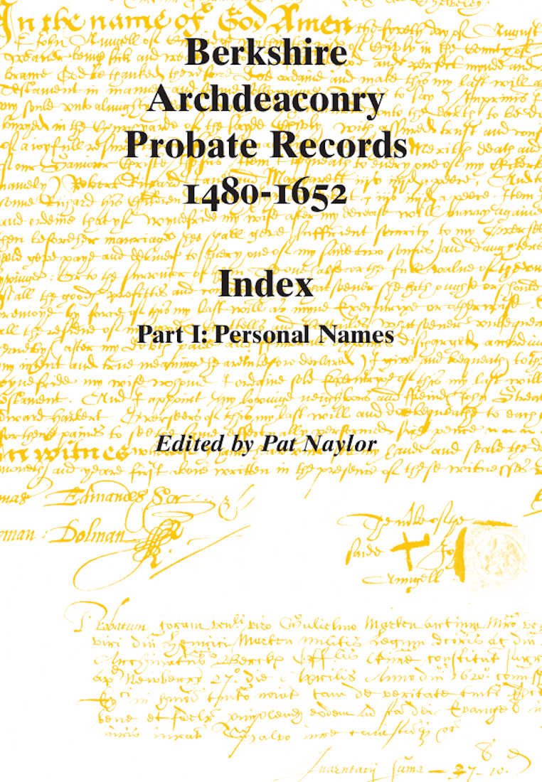 Book cover entitled Archdeaconry Probate Records 1480-1652 Index Part 1: Personal Names