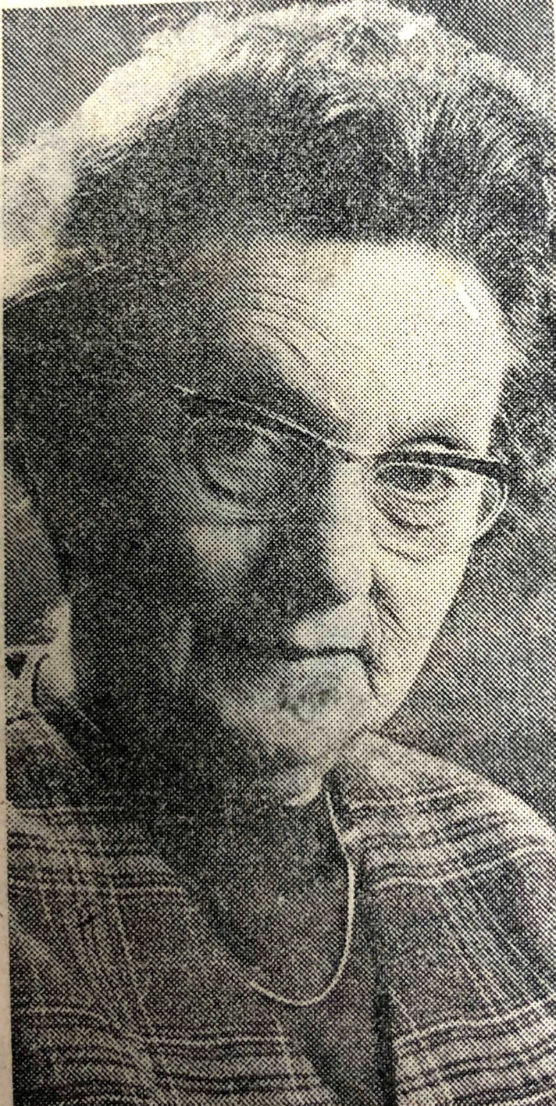 Phyllis Cockburn upon her retirement from the Bracknell Development Corporation. Bracknell News, 30th January 1975 ref. NTB/G26/1/21.