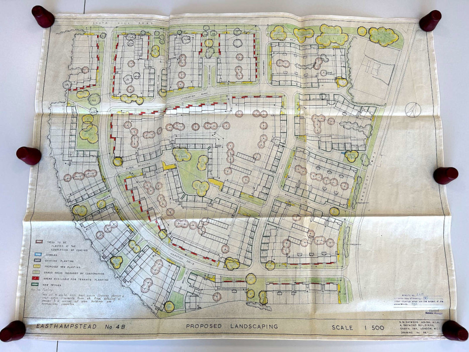 Plan showing landscape gardens in Easthampstead ref. NT B G4 72 8 