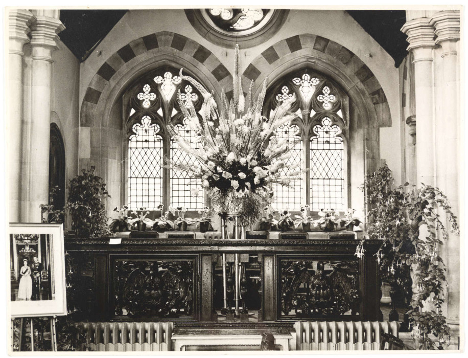 The Royal Pew with flowers at New Windsor St John the Baptist ref. D/P149/28/76