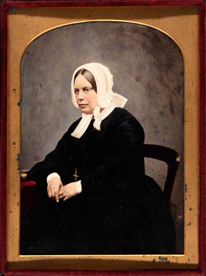 Colour photogrpah of a nun, Mother Superior Mother Harriet mid nineteenth century ref. D/EX1675/1/19/48