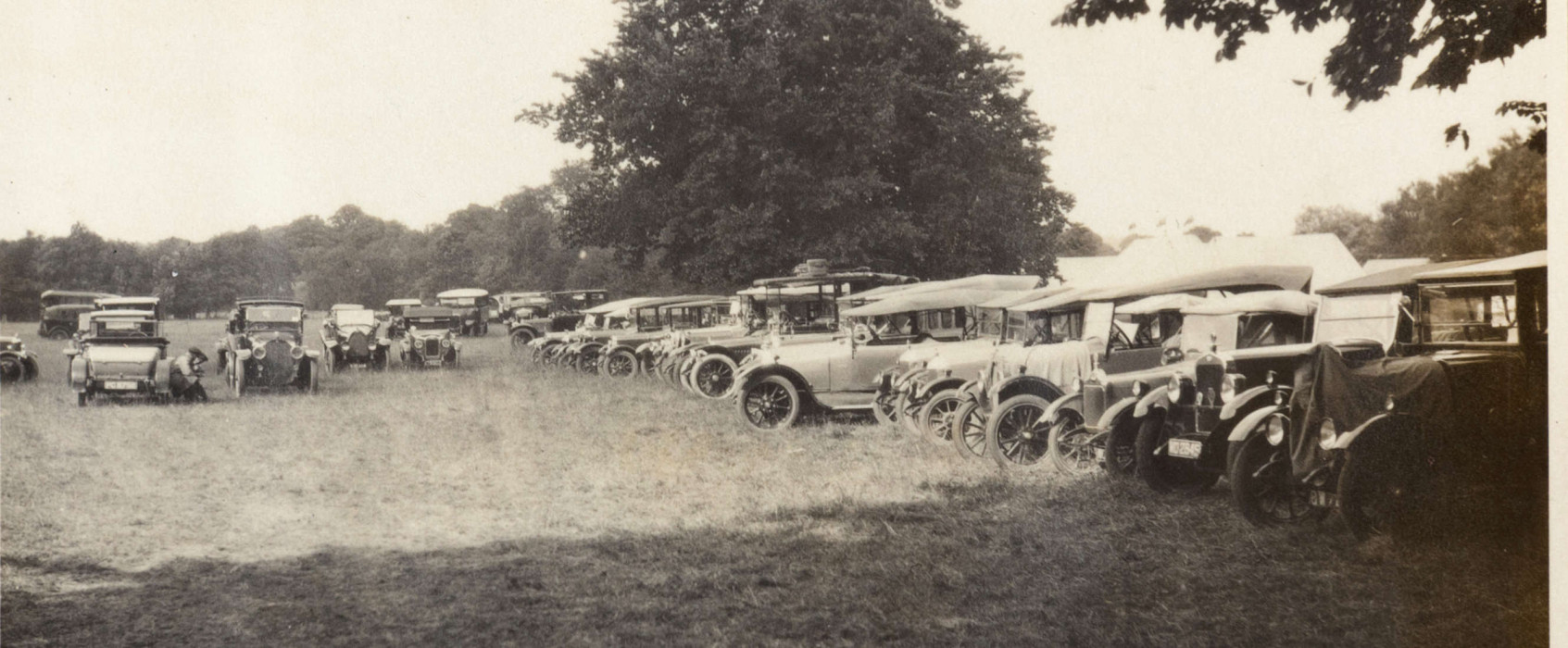 Rows of old cars in a field at Henley Regatta 1923 ref. DEX2784/1/1/1