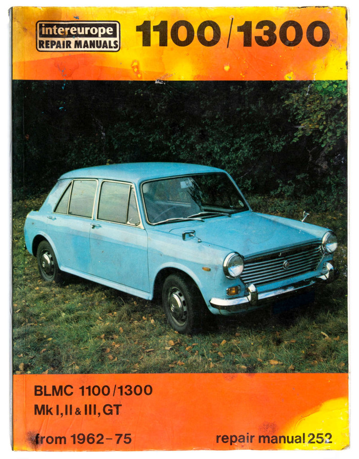Car repair manual with a blue car on the front ref. D/EX2845/1