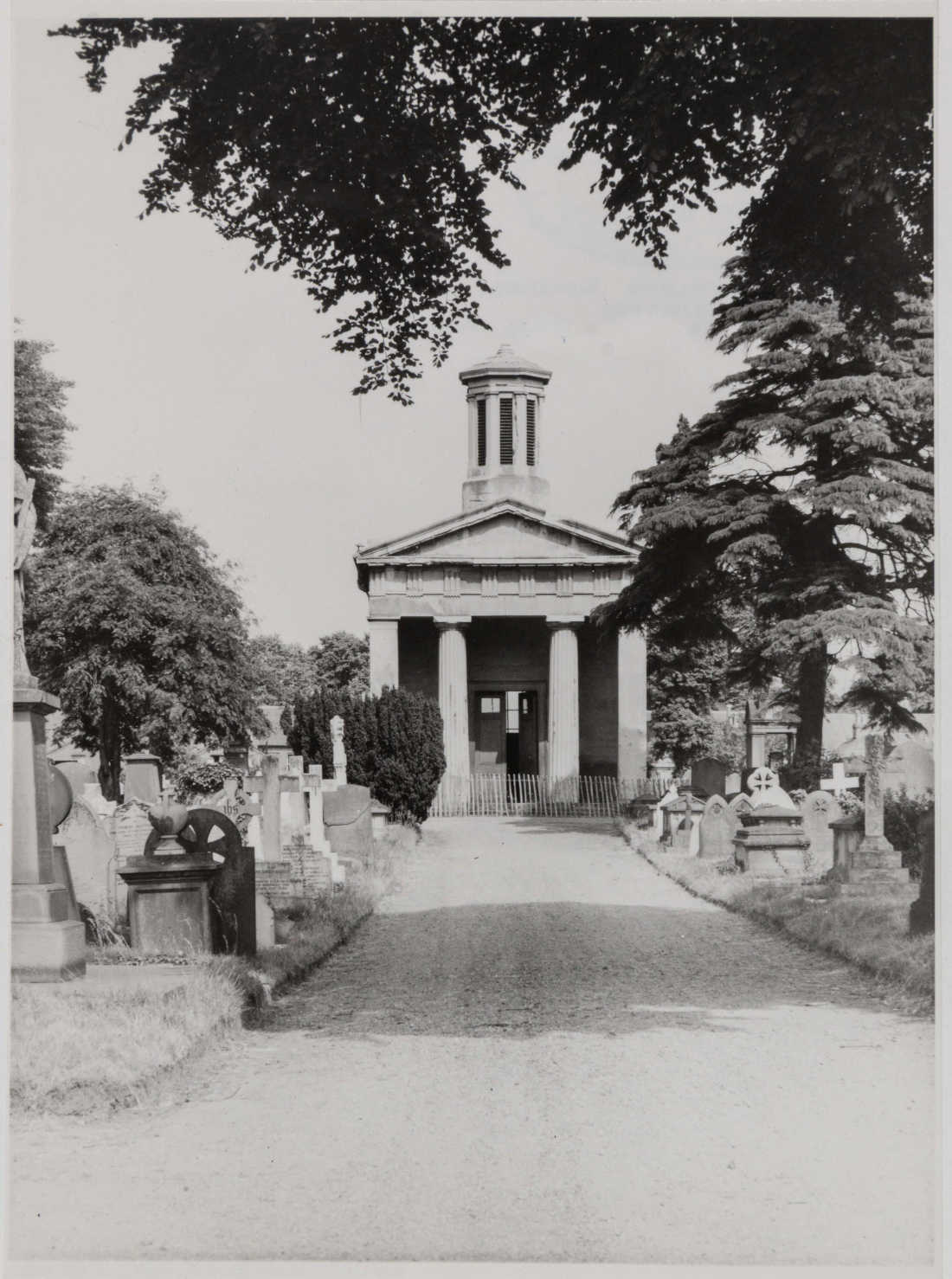 Greyscale photograph of Church of England Chapel.