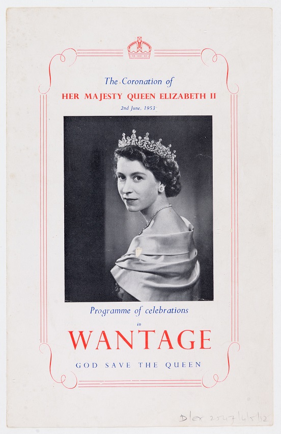 Programme of celebrations in Wantage for the coronation of Queen Elizabeth II