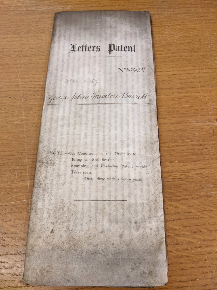 Letters Patent 1881 D/EBT/F157